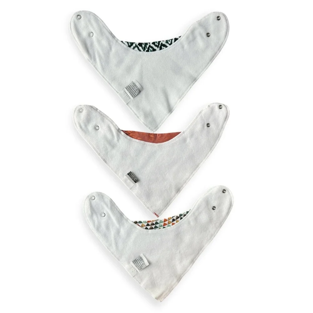 Copper Pearl Baby Bandana Bibs 3 Pack Cotton Fleece OS Like New